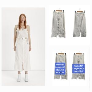 Eckhaus Latta High-Rise Corduroy Zip-Front Skirt Size S